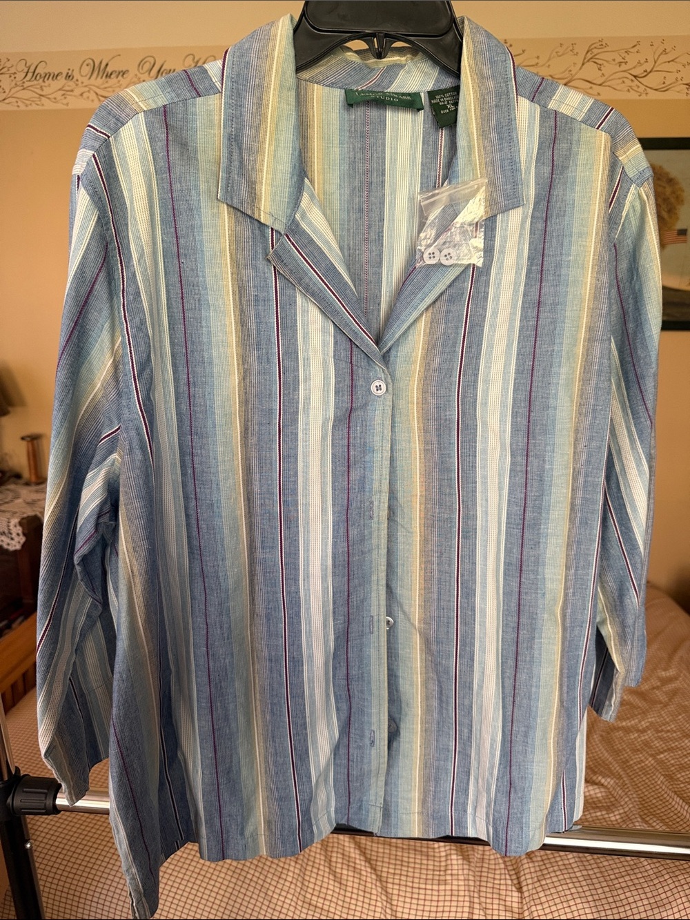 Lightweight Blue Stripe Button-Down Shirt and Tank